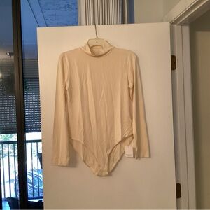 Women's Cream Long Sleeve Bodysuit